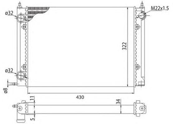 MAGNETI MARELLI Vízhűtő BMQ202_MM