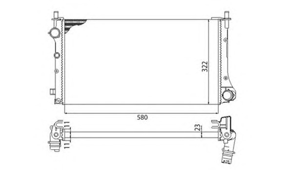 MAGNETI MARELLI Vízhűtő BMQ382_MM