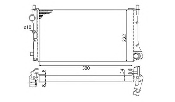 MAGNETI MARELLI Vízhűtő BMQ383_MM