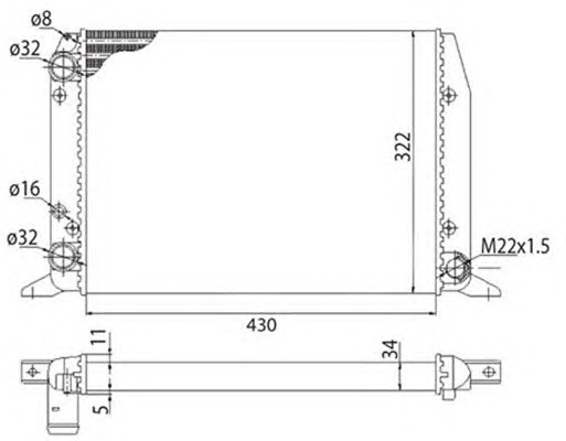 MAGNETI MARELLI Vízhűtő BMQ404_MM