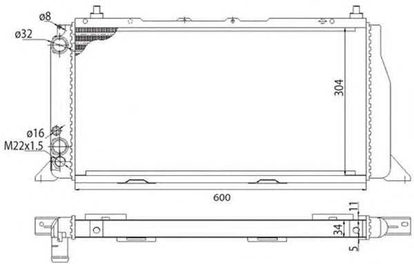 MAGNETI MARELLI Vízhűtő BMQ406_MM