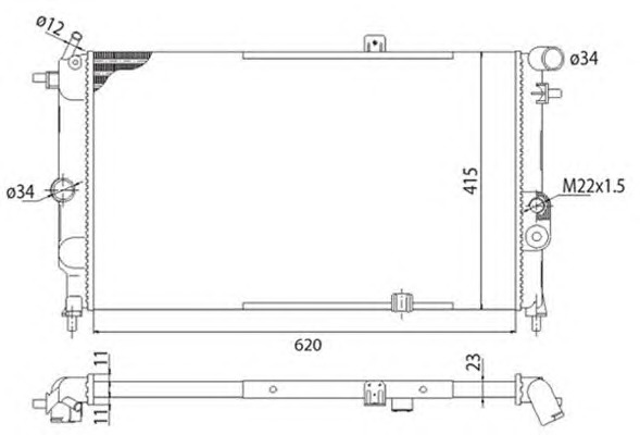 MAGNETI MARELLI Vízhűtő BMQ591_MM