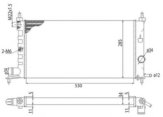 MAGNETI MARELLI Vízhűtő BMQ775_MM