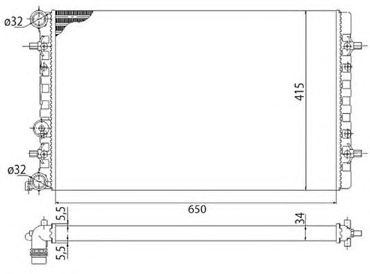 MAGNETI MARELLI Vízhűtő BMQ803_MM