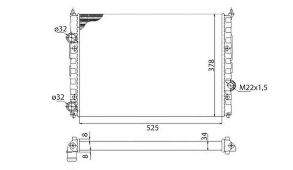 MAGNETI MARELLI Vízhűtő BMQ808_MM