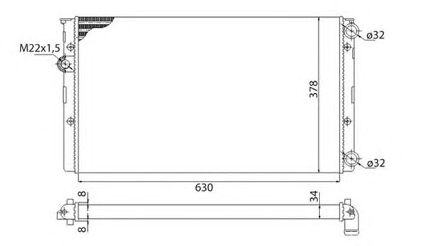 MAGNETI MARELLI Vízhűtő BMQ809_MM