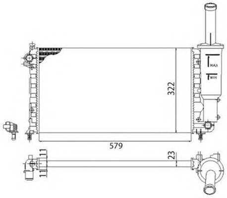 MAGNETI MARELLI Vízhűtő BMQ892_MM