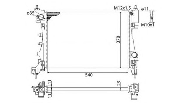 MAGNETI MARELLI Vízhűtő BMQ899_MM