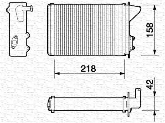 MAGNETI MARELLI Fűtőradiátor BR053_MM