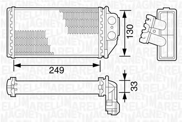 MAGNETI MARELLI Fűtőradiátor BR163_MM