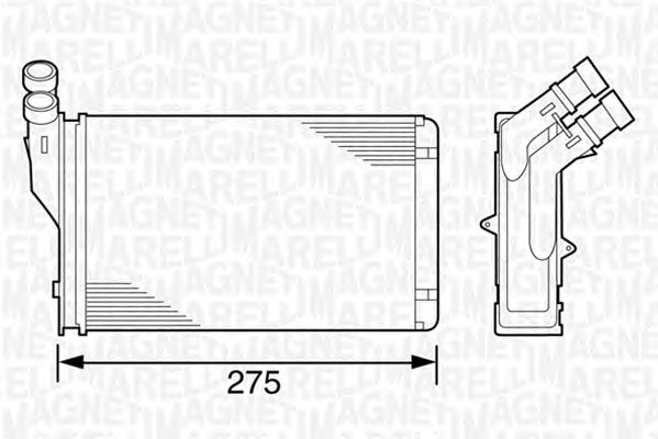 MAGNETI MARELLI Fűtőradiátor BR221_MM