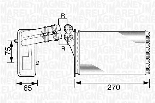 MAGNETI MARELLI Fűtőradiátor BR224_MM