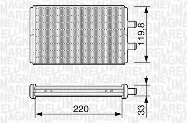 MAGNETI MARELLI Fűtőradiátor BR226_MM