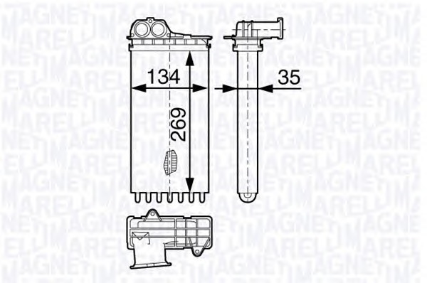 MAGNETI MARELLI Fűtőradiátor BR359_MM