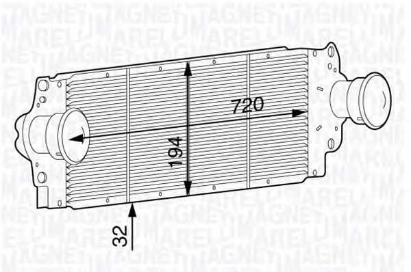 MAGNETI MARELLI Vízhűtő MST195_MM