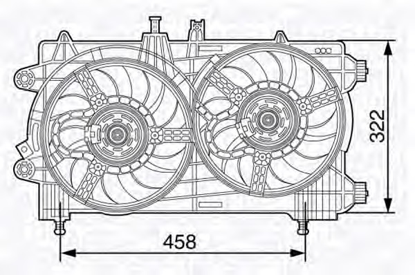 MAGNETI MARELLI Ventilátor, vízhűtő MTC481AX_MM