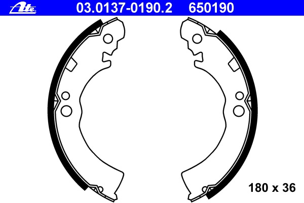 ATE Fékpofa 03.0137-0190.2_ATE