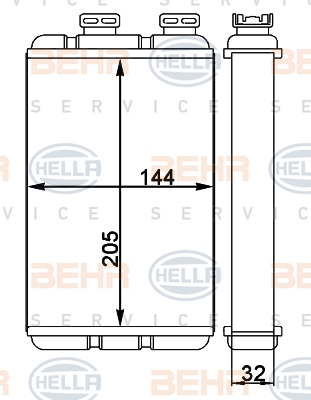 BEHR Fűtőradiátor 8FH351311-324