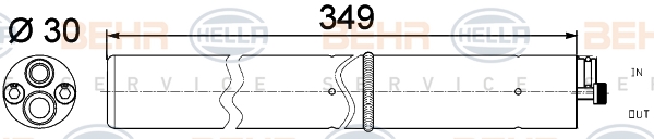 BEHR Klímaszárító patron 8FT351200-154