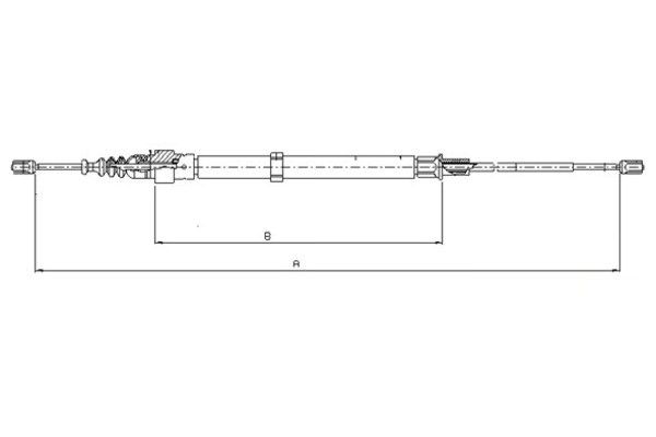 TEXTAR Kézifék bowden 44006900_TEXTAR