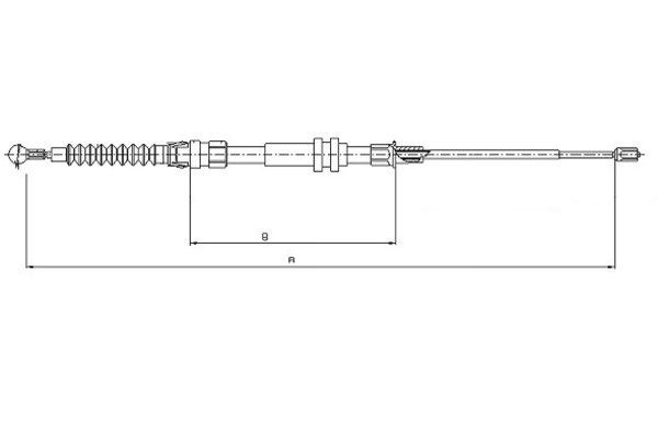 TEXTAR Kézifék bowden 44044500_TEXTAR