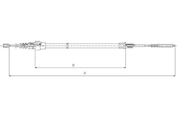 TEXTAR Kézifék bowden 44044900_TEXTAR