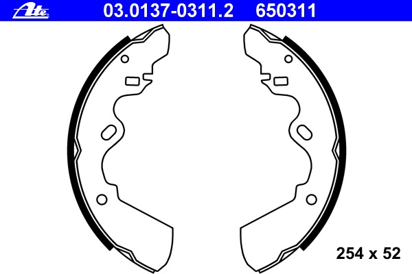 ATE Fékpofa 03.0137-0311.2_ATE