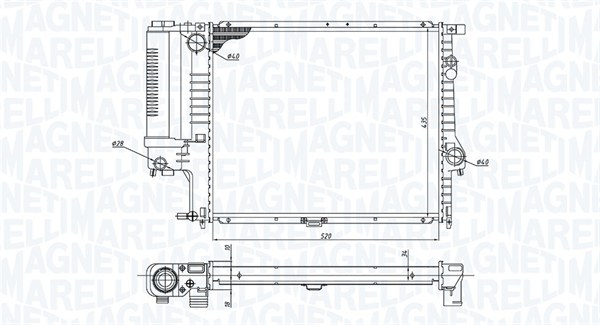 MAGNETI MARELLI Vízhűtő BM1902_MM