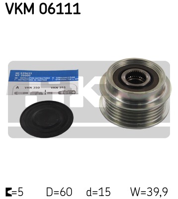 SKF Generátor szabadonfutó VKM06111_SKF