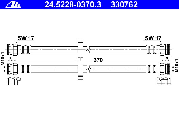 ATE Gumifékcső 24.5228-0370.3_ATE