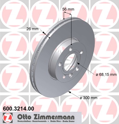 ZIMMERMANN Első féktárcsa 600.3214.00_ZIM