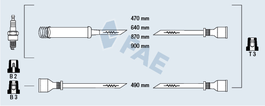 FAE Gyújtókábel készlet 83790_FAE