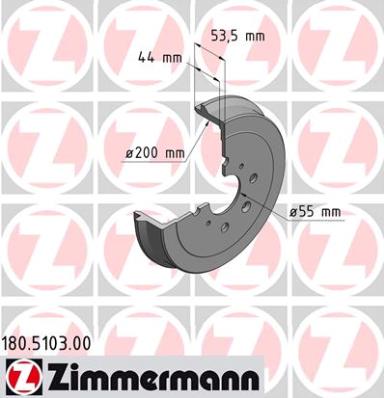 ZIMMERMANN Fékdob 180.5103.00_ZIM