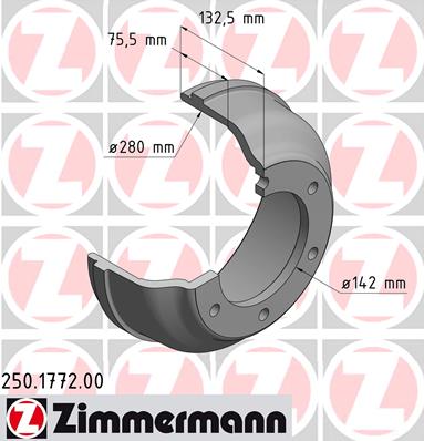 ZIMMERMANN Fékdob 250.1772.00_ZIM