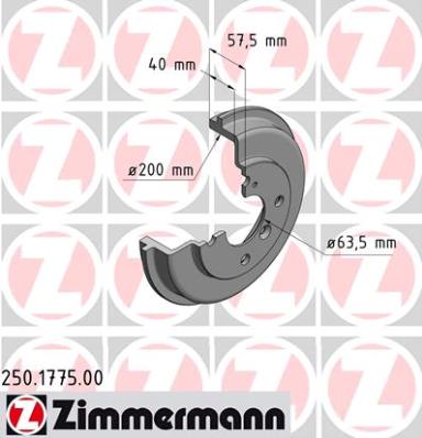 ZIMMERMANN Fékdob 250.1775.00_ZIM