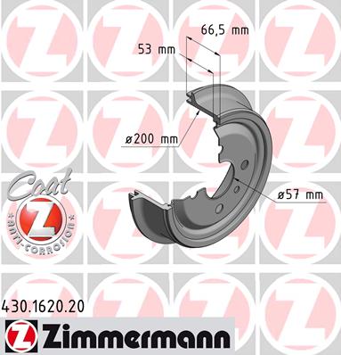 ZIMMERMANN Fékdob 430.1620.20_ZIM