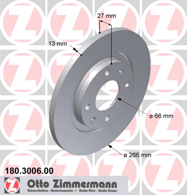 ZIMMERMANN Első féktárcsa 180.3006.00_ZIM