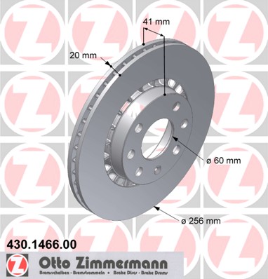 ZIMMERMANN Első féktárcsa 430.1466.00_ZIM