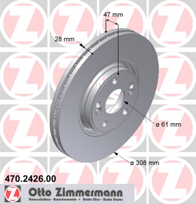 ZIMMERMANN Első féktárcsa 470.2426.00_ZIM