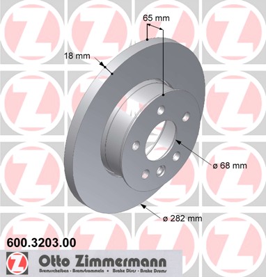 ZIMMERMANN Első féktárcsa 600.3203.00_ZIM