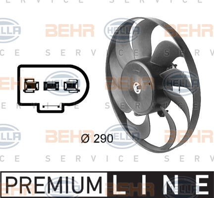 BEHR Ventilátor, klímahűtő 8EW009144-601