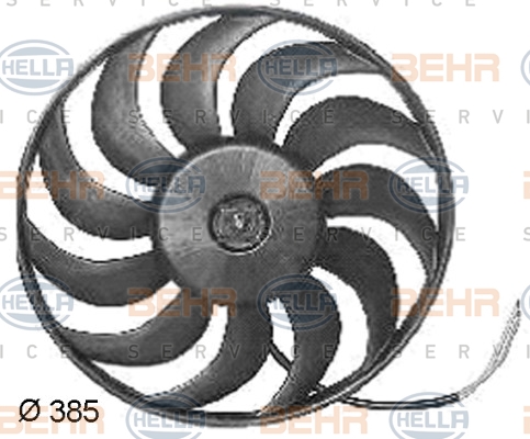 BEHR Ventilátor, vízhűtő 8EW351038-361