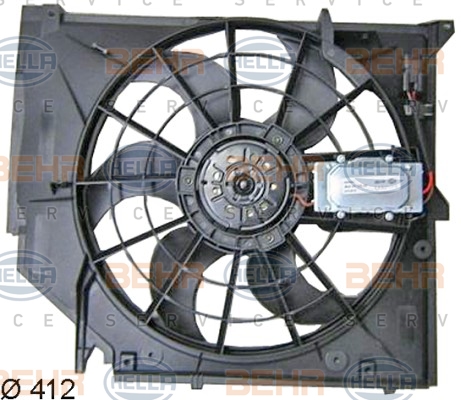 BEHR Ventilátor, vízhűtő 8EW351038-391