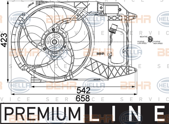 MAHLE Ventilátor, vízhűtő CFF216000P_MAHLE