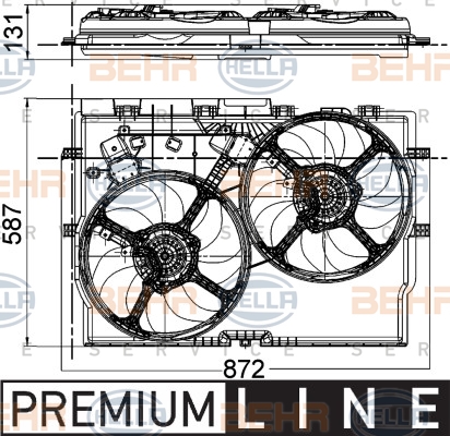 BEHR Ventilátor, vízhűtő 8EW351041-431