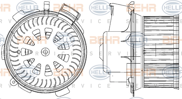 BEHR Ventilátor, utastér 8EW351041-521