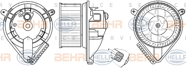 BEHR Ventilátor, utastér 8EW351304-041