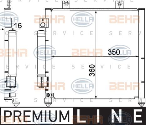 BEHR Töltőlevegő hűtő 8FC351301-411