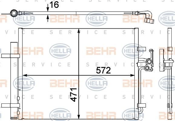 BEHR Klímahűtő 8FC351303-201