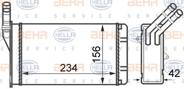 BEHR Fűtőradiátor 8FH351024-301